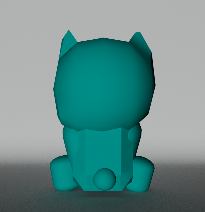 Plushie 3d model, angle 3