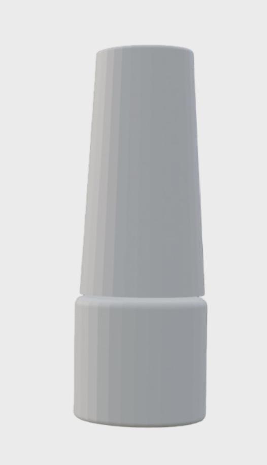 3d model of nail polish bottle, angle 1